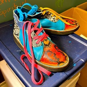 The funnest shoes! Leather booties.